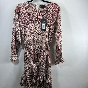 AX Paris Printed Frill Hem Skater Dress- Multi- Size 8 (US) / 12 (UK)- NWT